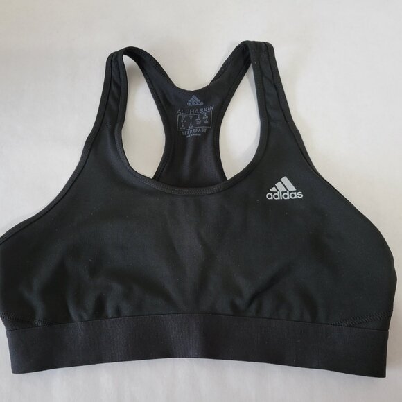 Adidas Sport Bras Support Mesh Racerback - Black & White - Lot of 4 - Size Med - Picture 2 of 12